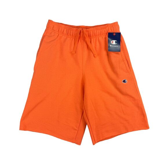 Champion Mens 10" Fleece Drawstring Sweat Shorts Laser Orange S - Picture 1 of 4